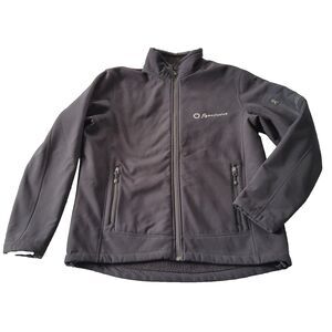 Eddie Bauer Men's Jacket Large Black Soft Shell Lined Water Resistant